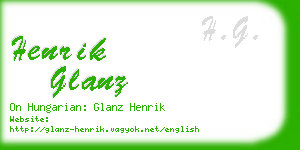 henrik glanz business card